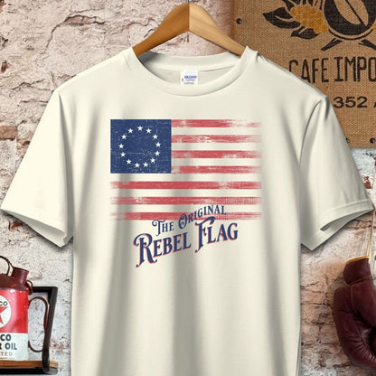 T-shirt / S / Natural The Original Rebel Flag Shirt