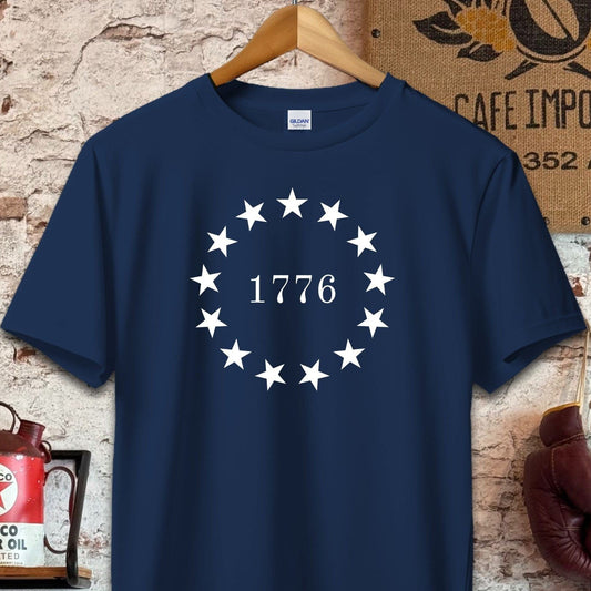 T-shirt / S / Navy 1776 Revolutionary Stars Shirt