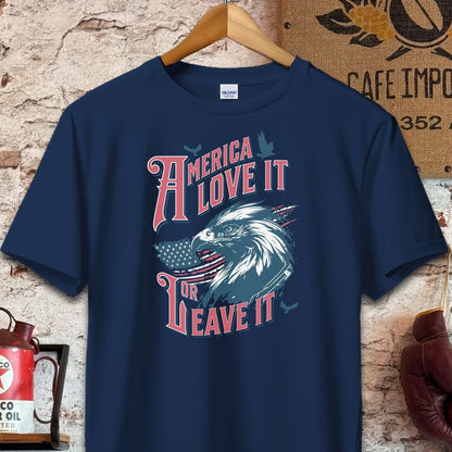 T-shirt / S / Navy America Love It Or Leave It Shirt