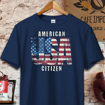 T-shirt / S / Navy American USA Citizen Shirt