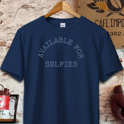 T-shirt / S / Navy Available for Selfies T-Shirt