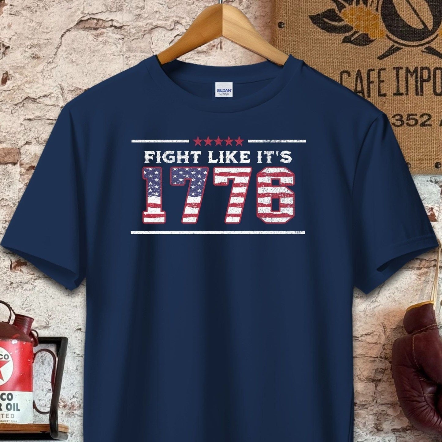 T-shirt / S / Navy Fight Like It's 1776 Patriotic Shirt