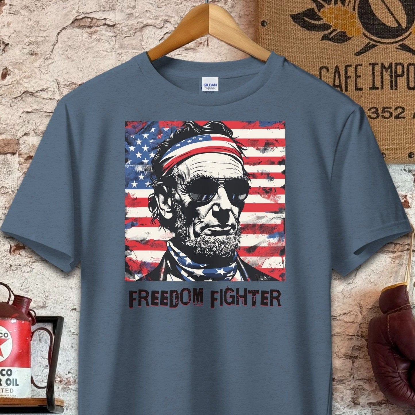 T-shirt / S / Navy Heather Abraham Lincoln Freedom Fighter Shirt