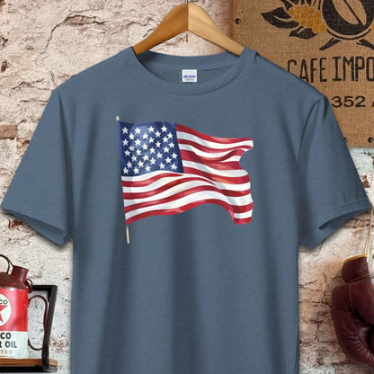 T-shirt / S / Navy Heather American Flag Shirt