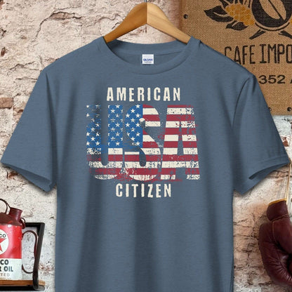 T-shirt / S / Navy Heather American USA Citizen Shirt