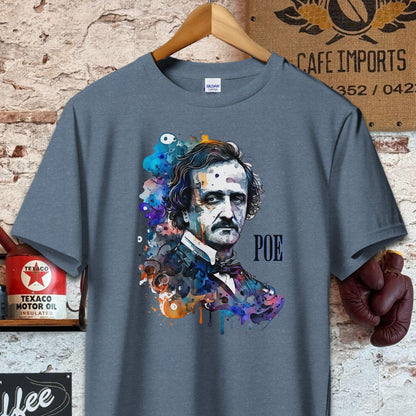 T-shirt / S / Navy Heather Edgar Allan Poe Artistic Shirt