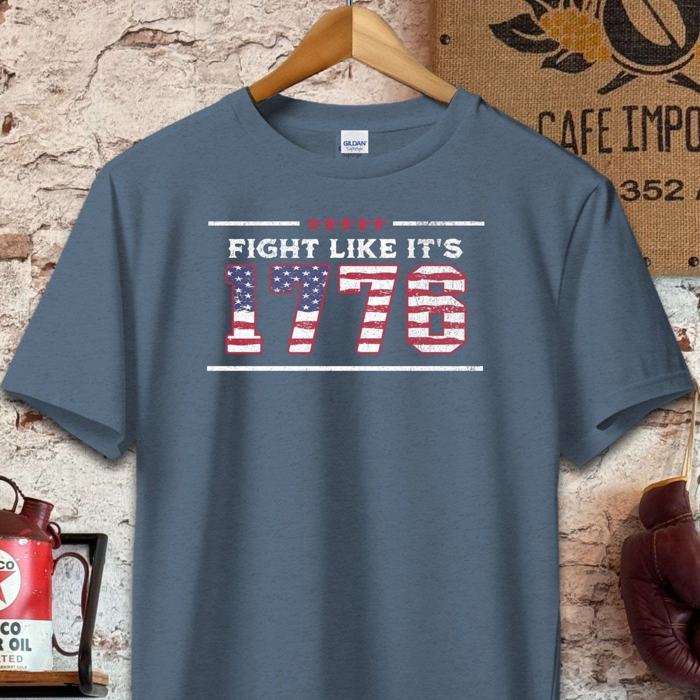 T-shirt / S / Navy Heather Fight Like It's 1776 Patriotic Shirt