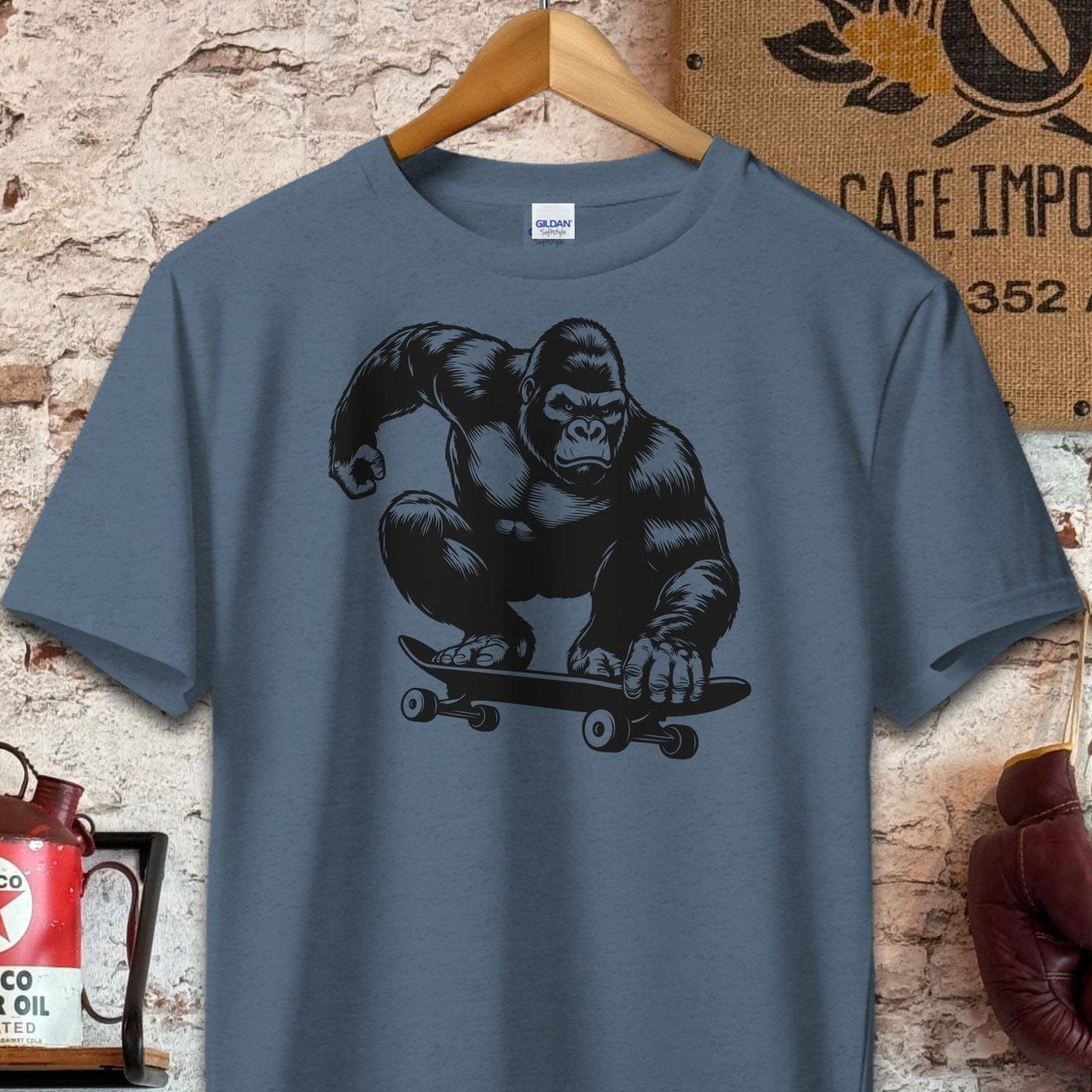 T-shirt / S / Navy Heather Gorilla Skateboarding Shirt