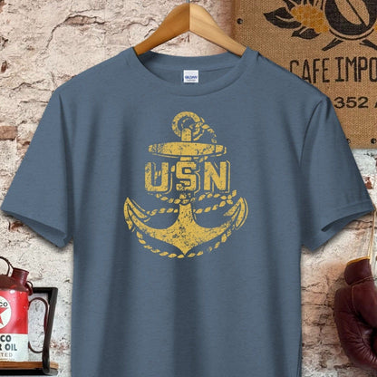 T-shirt / S / Navy Heather USN Anchor Shirt