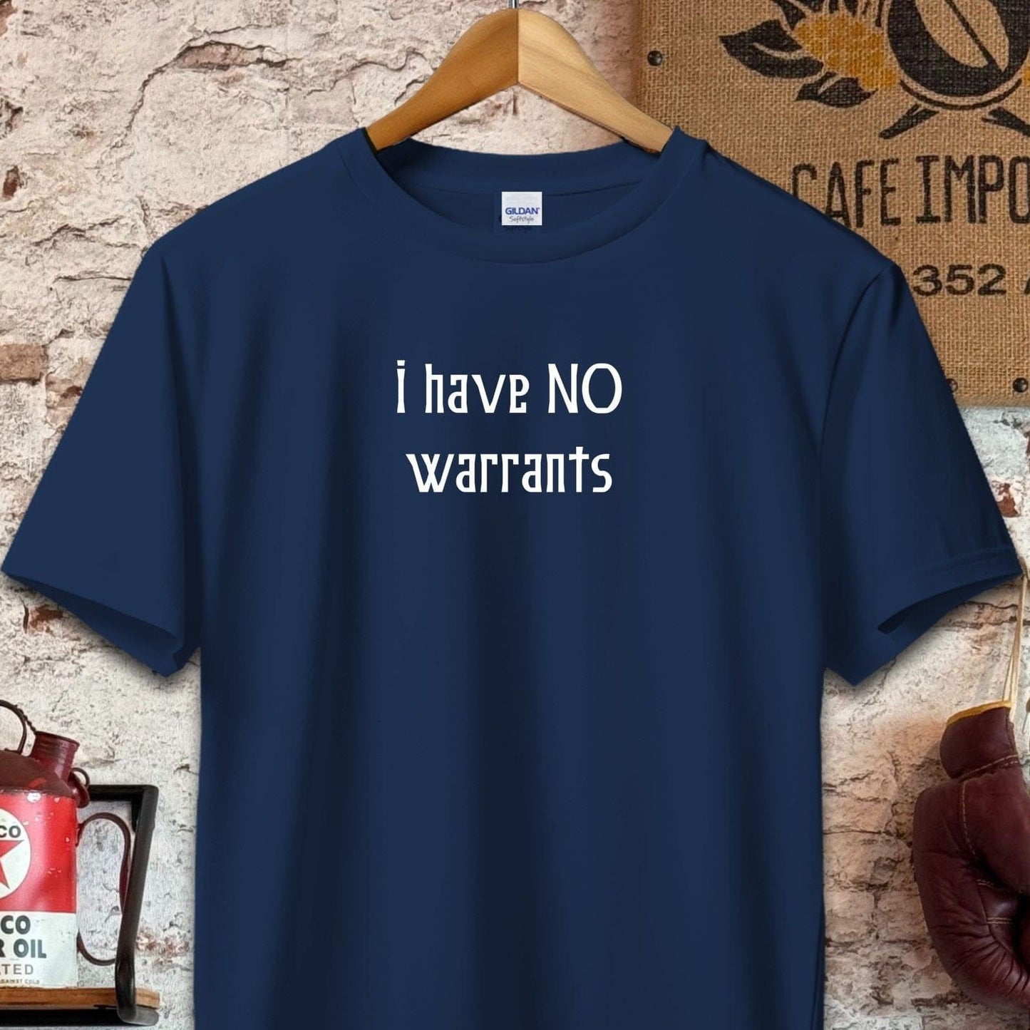 T-shirt / S / Navy I Have No Warrants Shirt