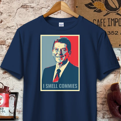 T-shirt / S / Navy Reagan I Smell Commies Shirt