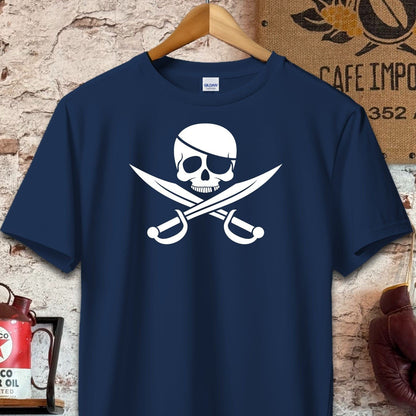 T-shirt / S / Navy Skull and Crossbones Shirt