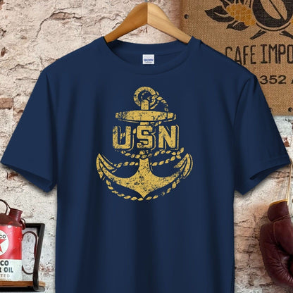 T-shirt / S / Navy USN Anchor Shirt