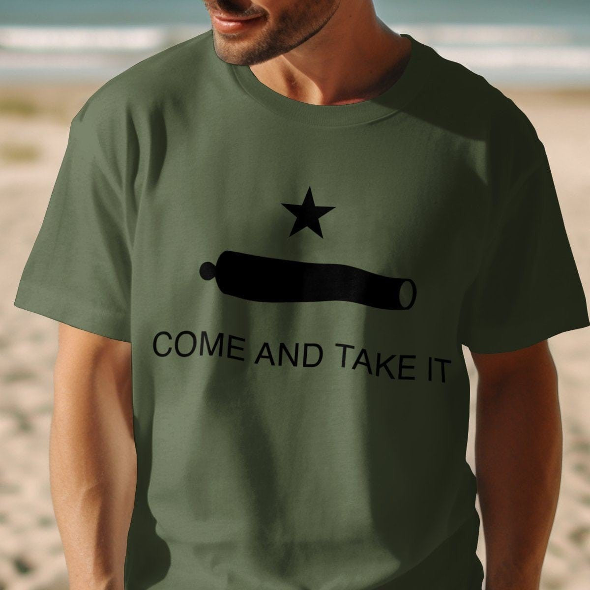 T-shirt / S / Olive Gonzalez Flag - Come And Take It Shirt