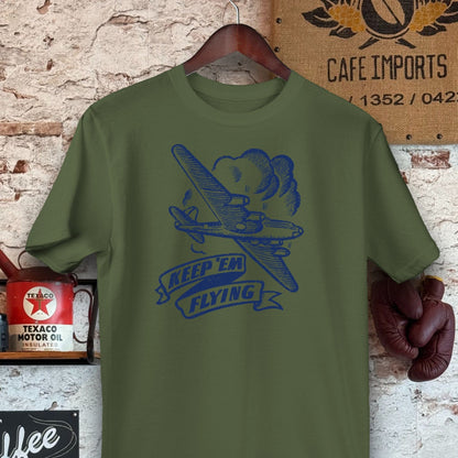 T-shirt / S / Olive Keep 'Em Flying Shirts