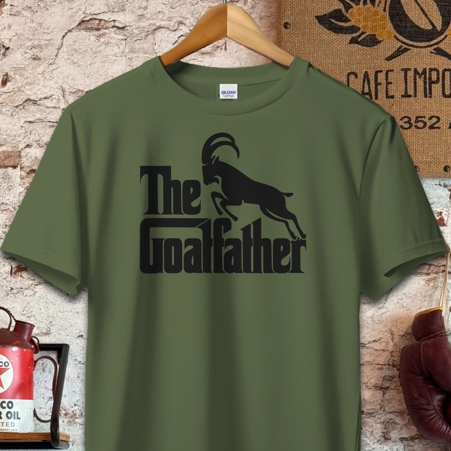 T-shirt / S / Olive The Goatfather Shirt