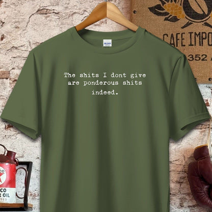 T-shirt / S / Olive The Shits I Dont Give Shirt