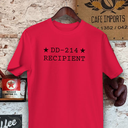 T-shirt / S / Red DD-214 Recipient Shirts