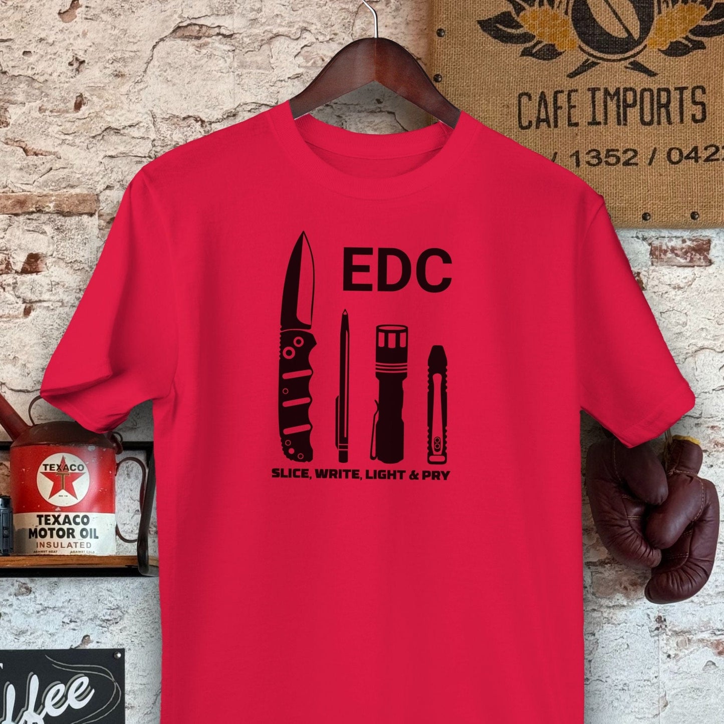 T-shirt / S / Red EDC Slice Write Light Pry Shirts