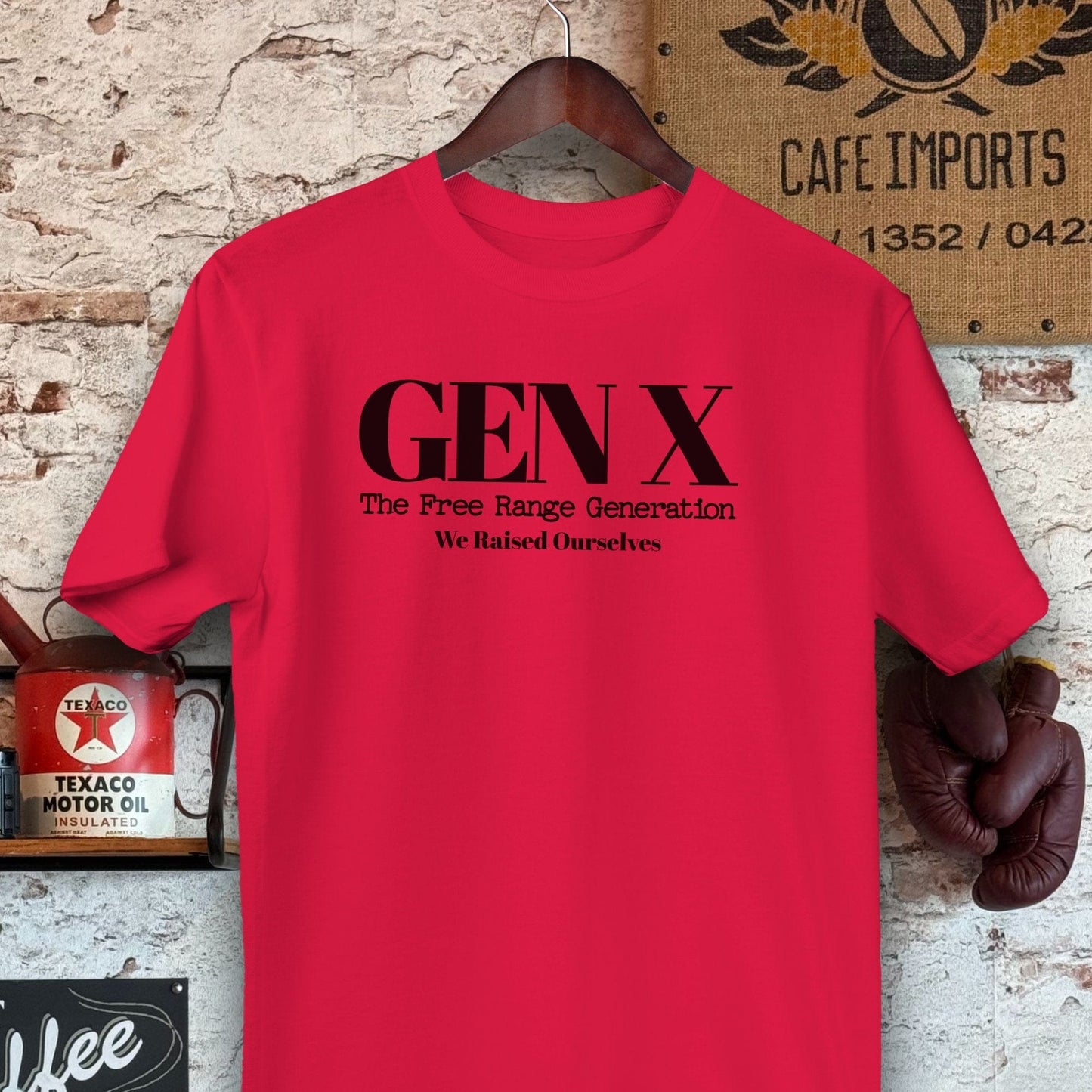 T-shirt / S / Red Gen X The Free Range Generation Shirts