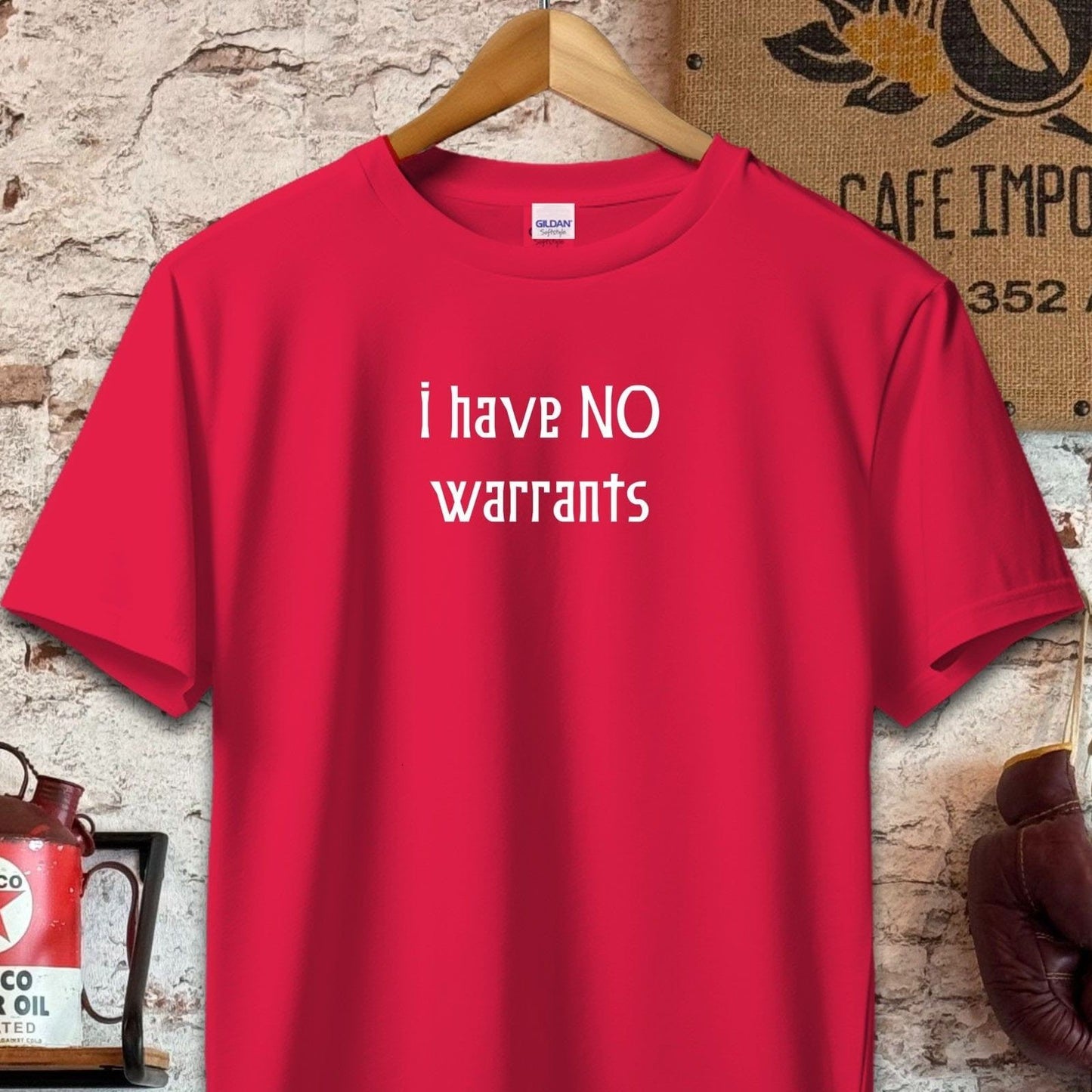 T-shirt / S / Red I Have No Warrants Shirt