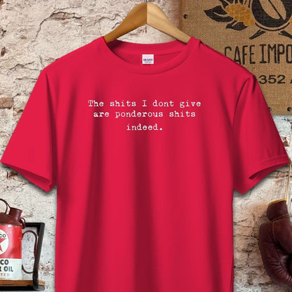 T-shirt / S / Red The Shits I Dont Give Shirt