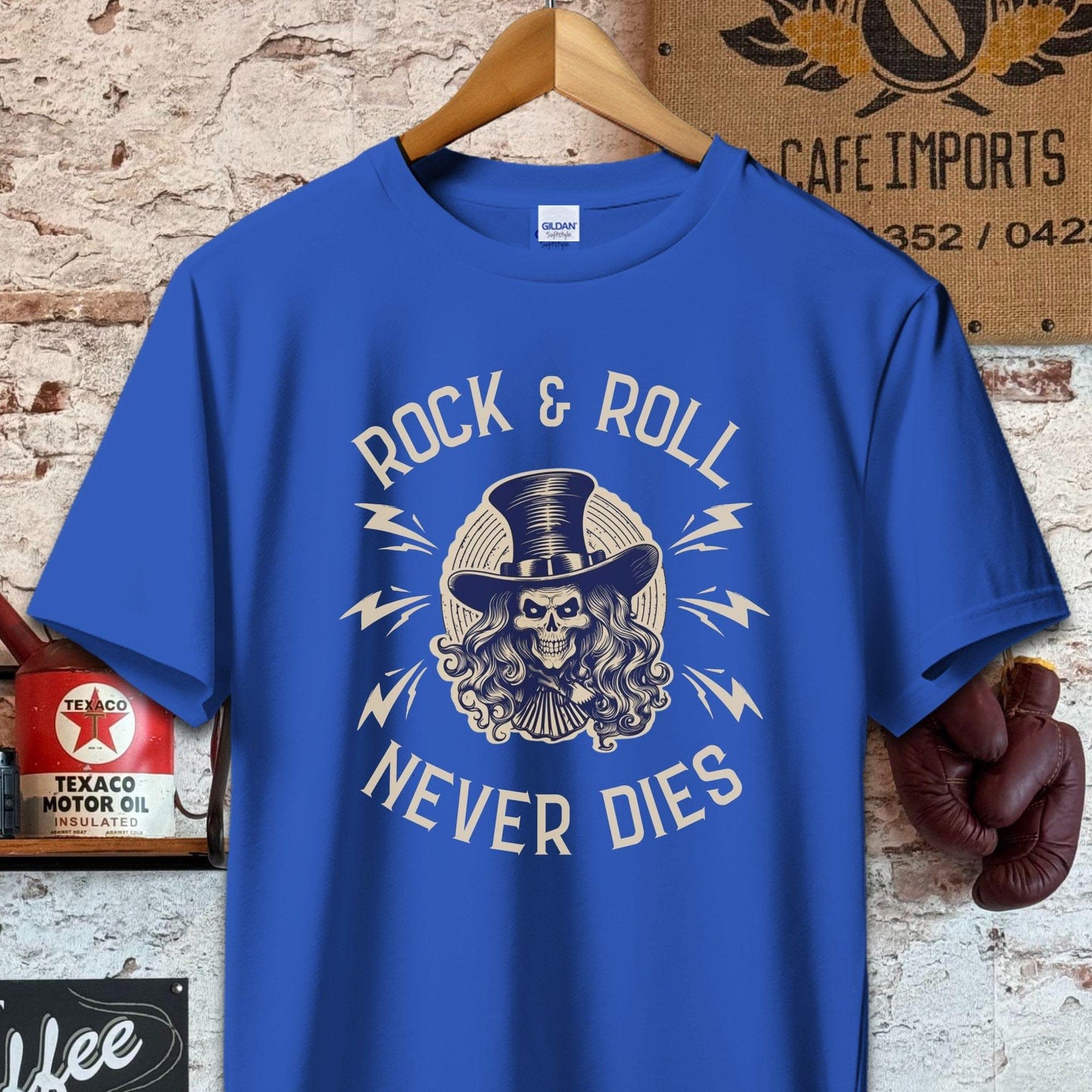 T-shirt / S / Royal Rock And Roll Never Dies Shirt