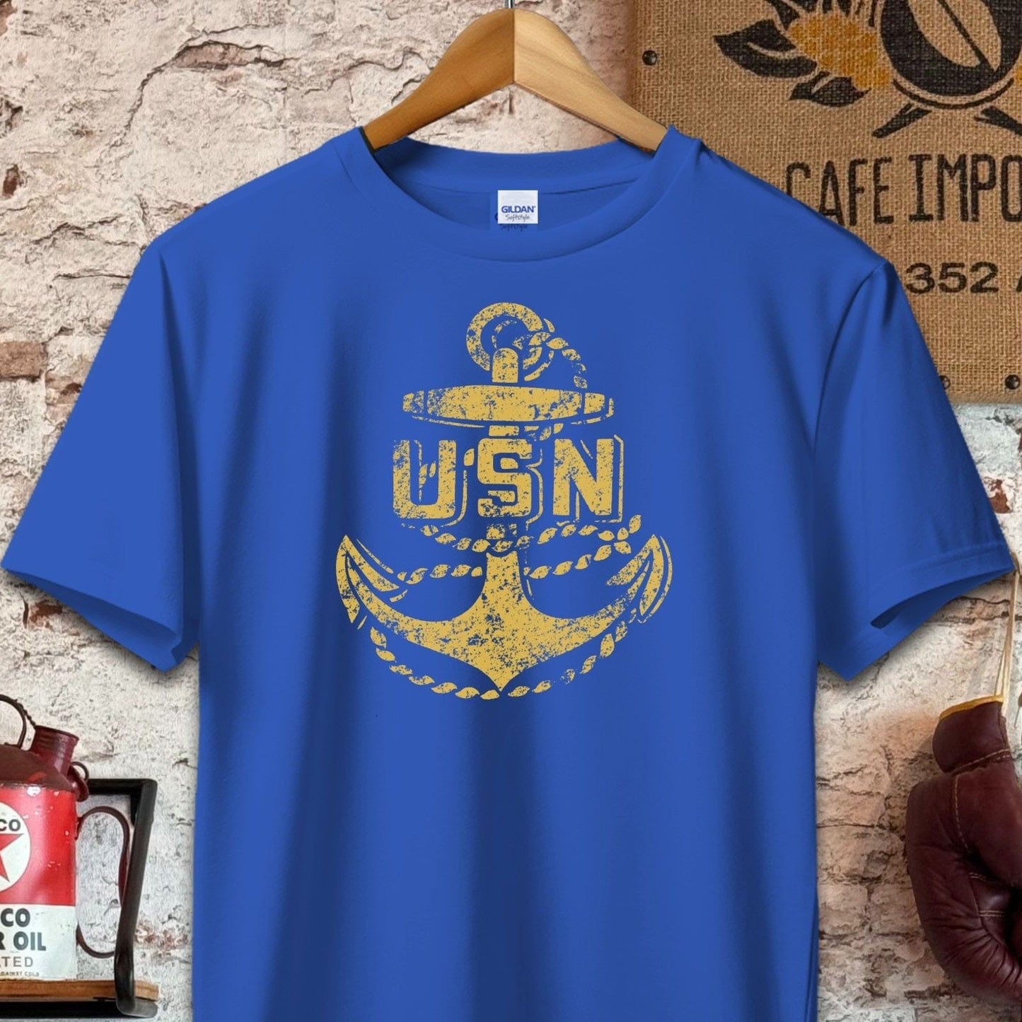 T-shirt / S / Royal USN Anchor Shirt