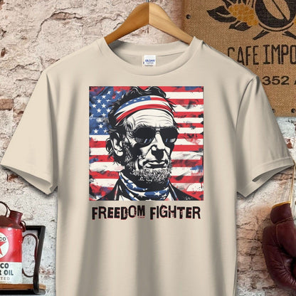 T-shirt / S / Sand Abraham Lincoln Freedom Fighter Shirt