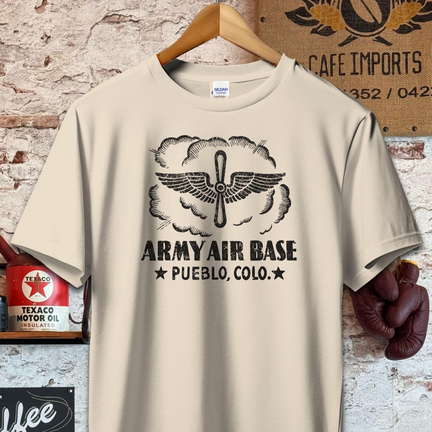 T-shirt / S / Sand Army Air Base Pueblo CO Shirt