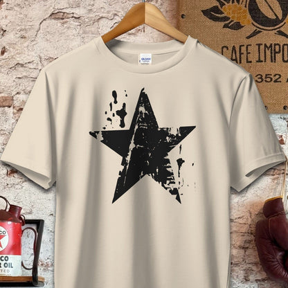 T-shirt / S / Sand Distressed Black Star Shirt