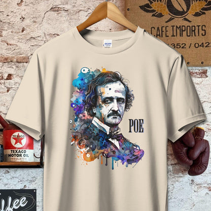 T-shirt / S / Sand Edgar Allan Poe Artistic Shirt