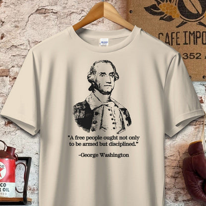 T-shirt / S / Sand George Washington A Free People Quote Shirt