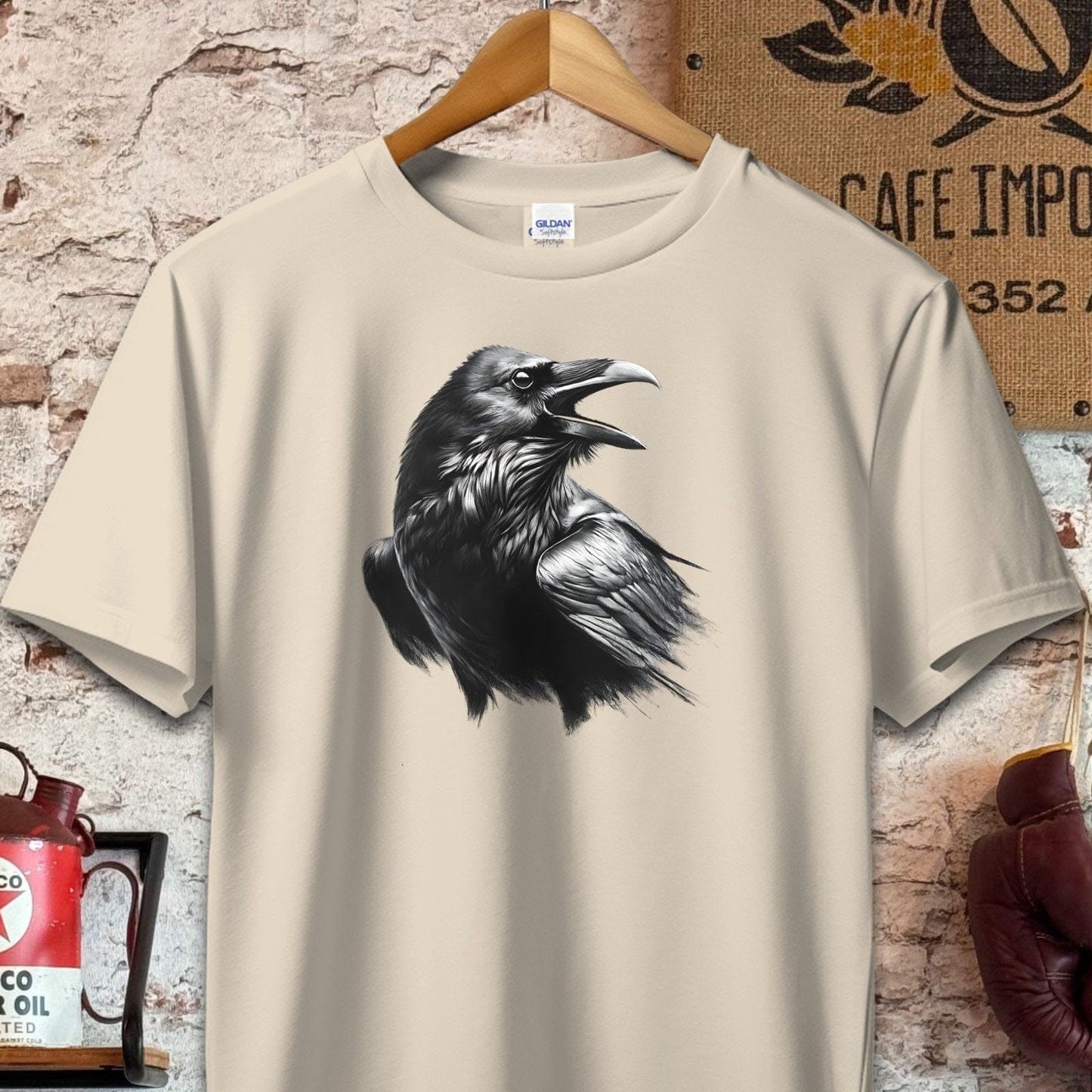 T-shirt / S / Sand Gothic Crow Shirt