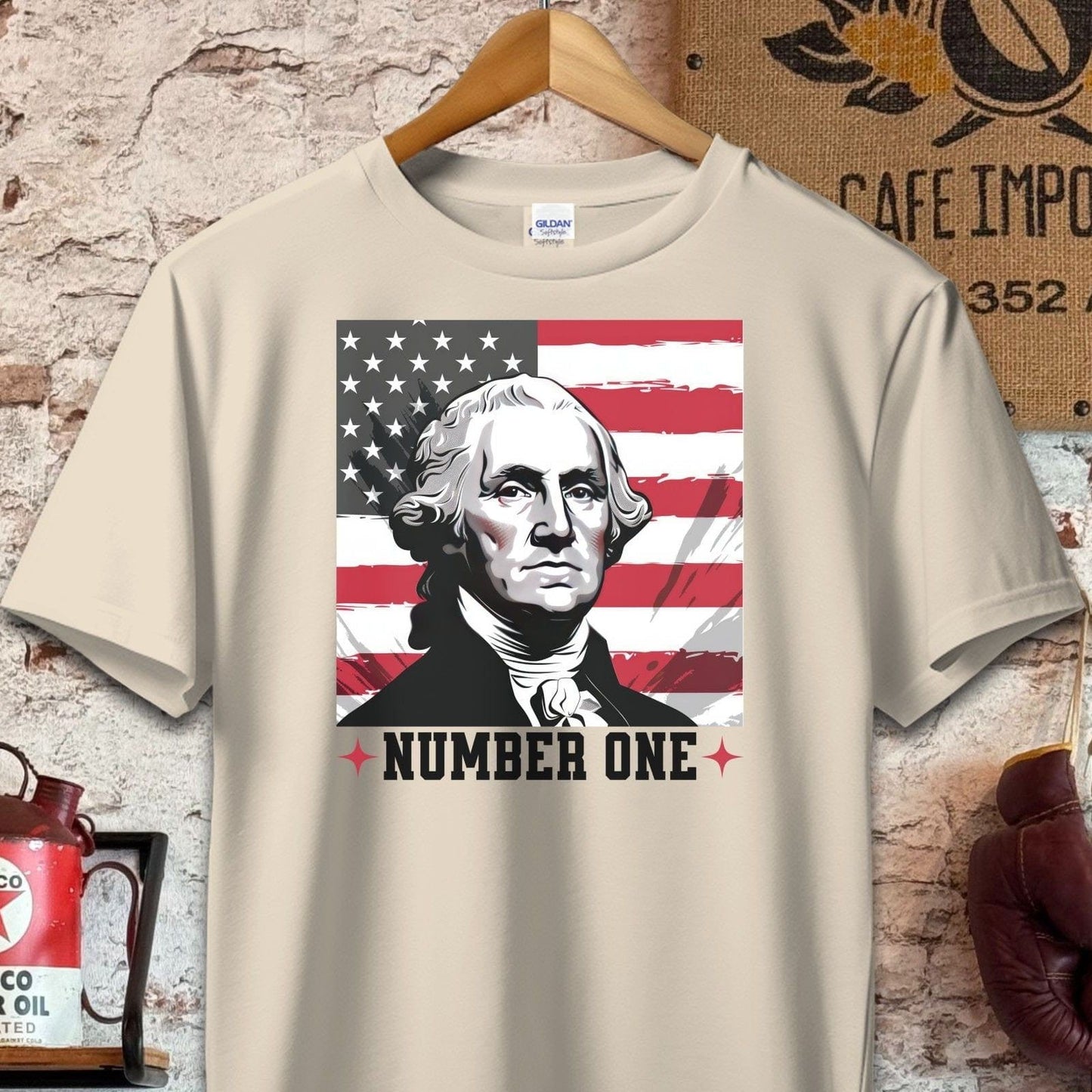 T-shirt / S / Sand Number One Founding Father Shirt