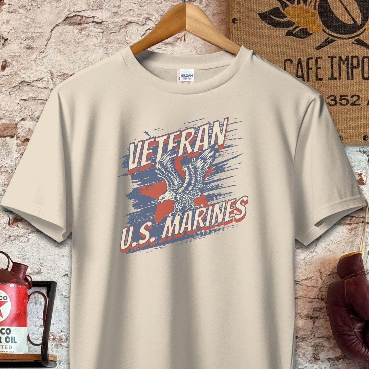 T-shirt / S / Sand U.S. Marines Veteran Shirt