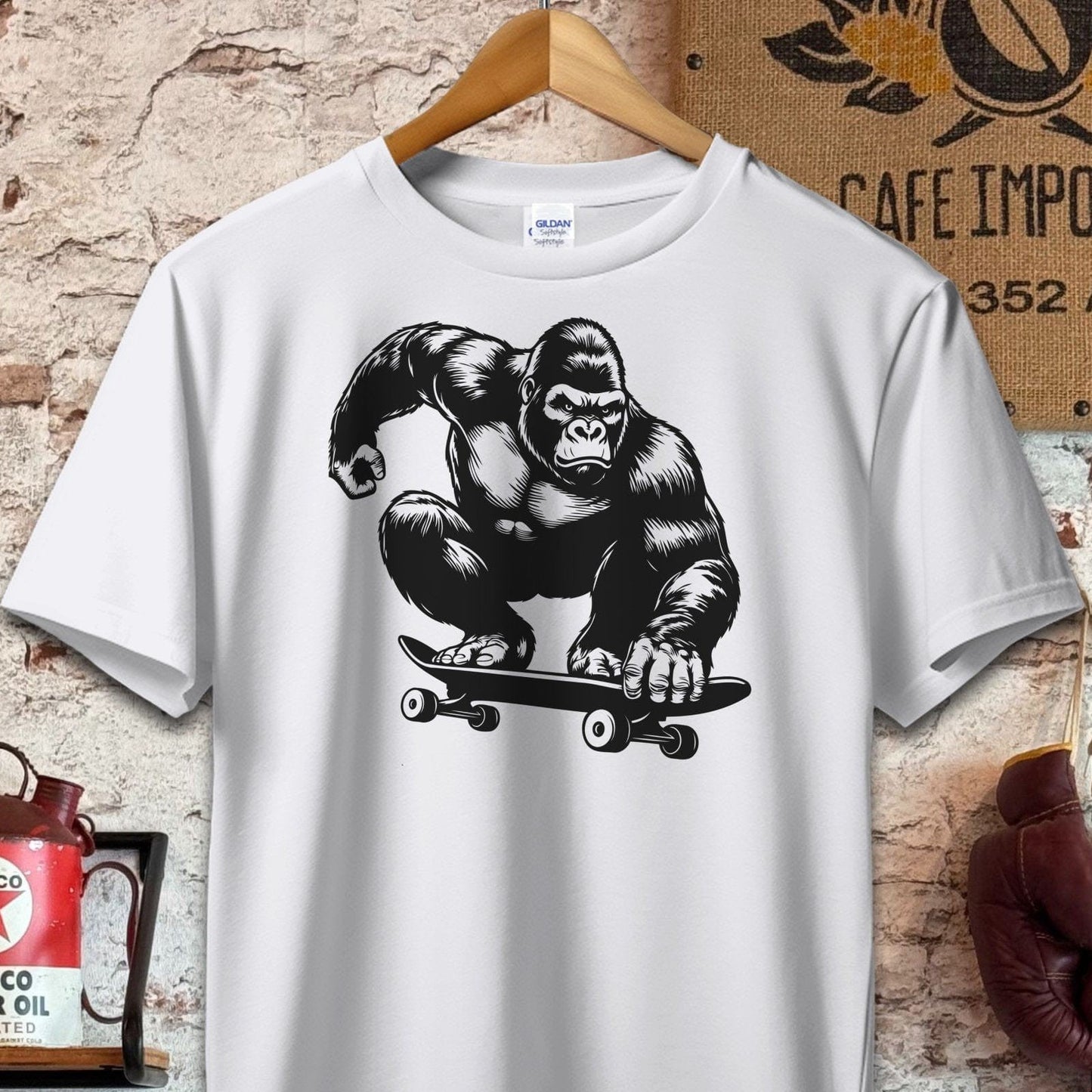 T-shirt / S / Sport Grey Gorilla Skateboarding Shirt