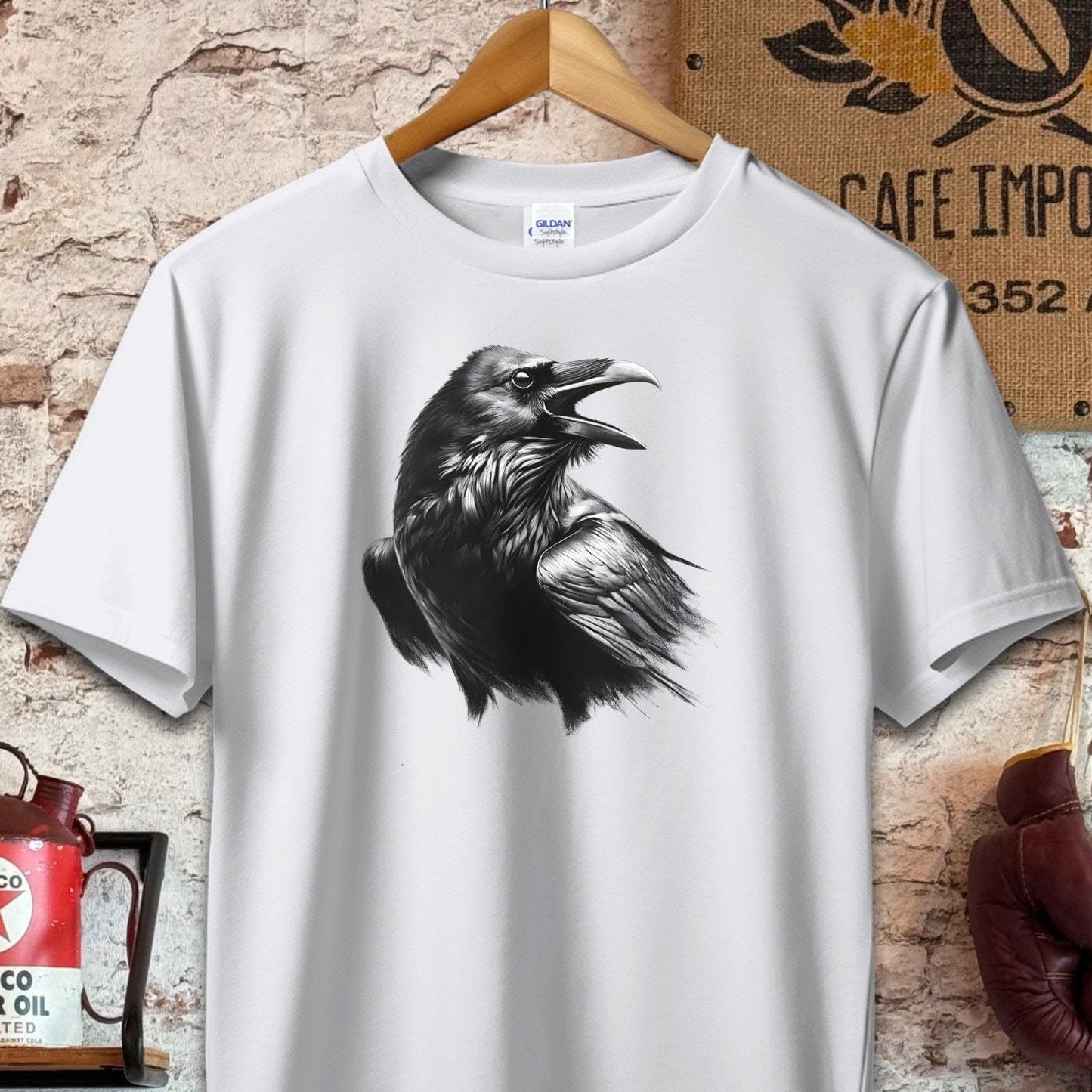 T-shirt / S / Sport Grey Gothic Crow Shirt