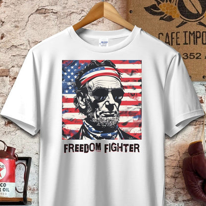 T-shirt / S / White Abraham Lincoln Freedom Fighter Shirt