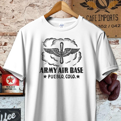 T-shirt / S / White Army Air Base Pueblo CO Shirt