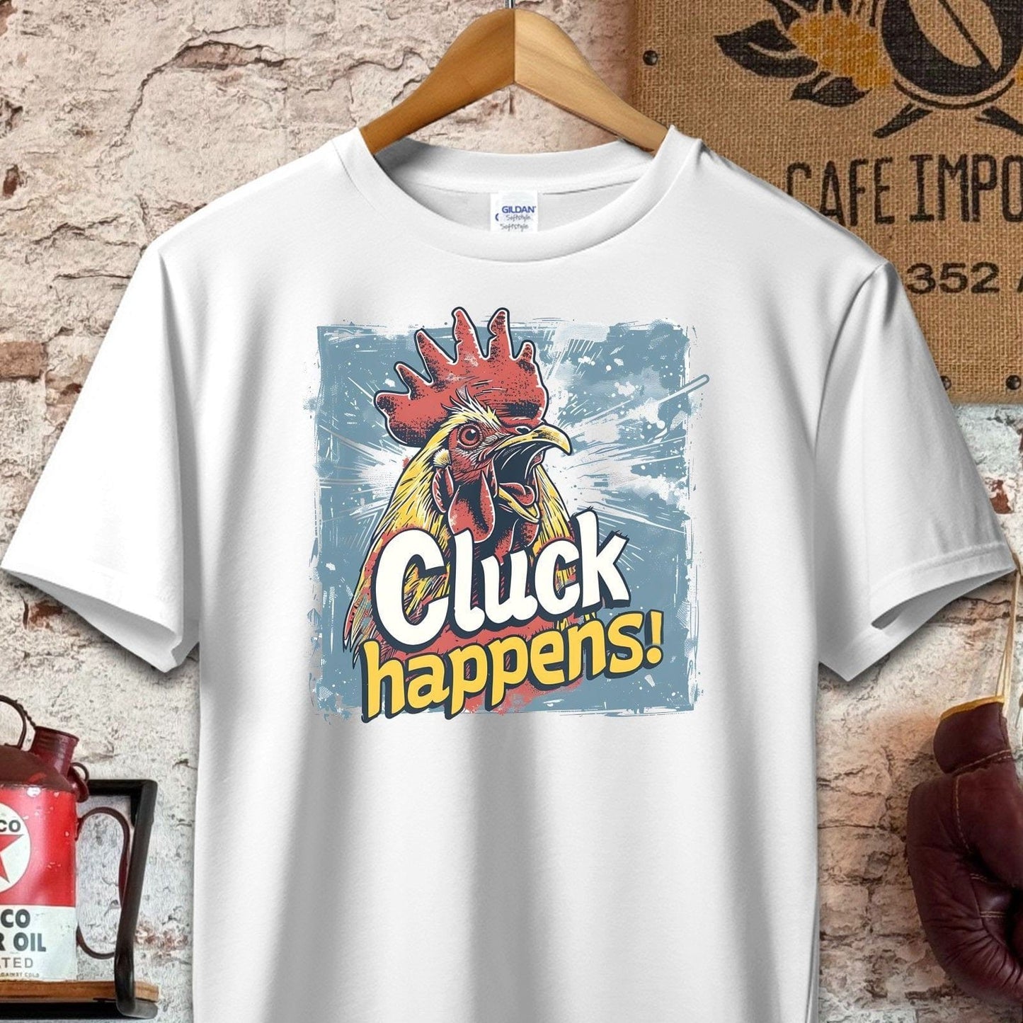 T-shirt / S / White Cluck Happens T-Shirt