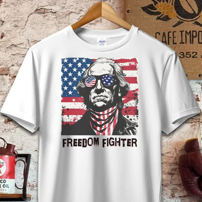 T-shirt / S / White George Washington Freedom Fighter Shirt