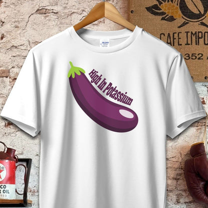 T-shirt / S / White High In Potassium Eggplant T-Shirt