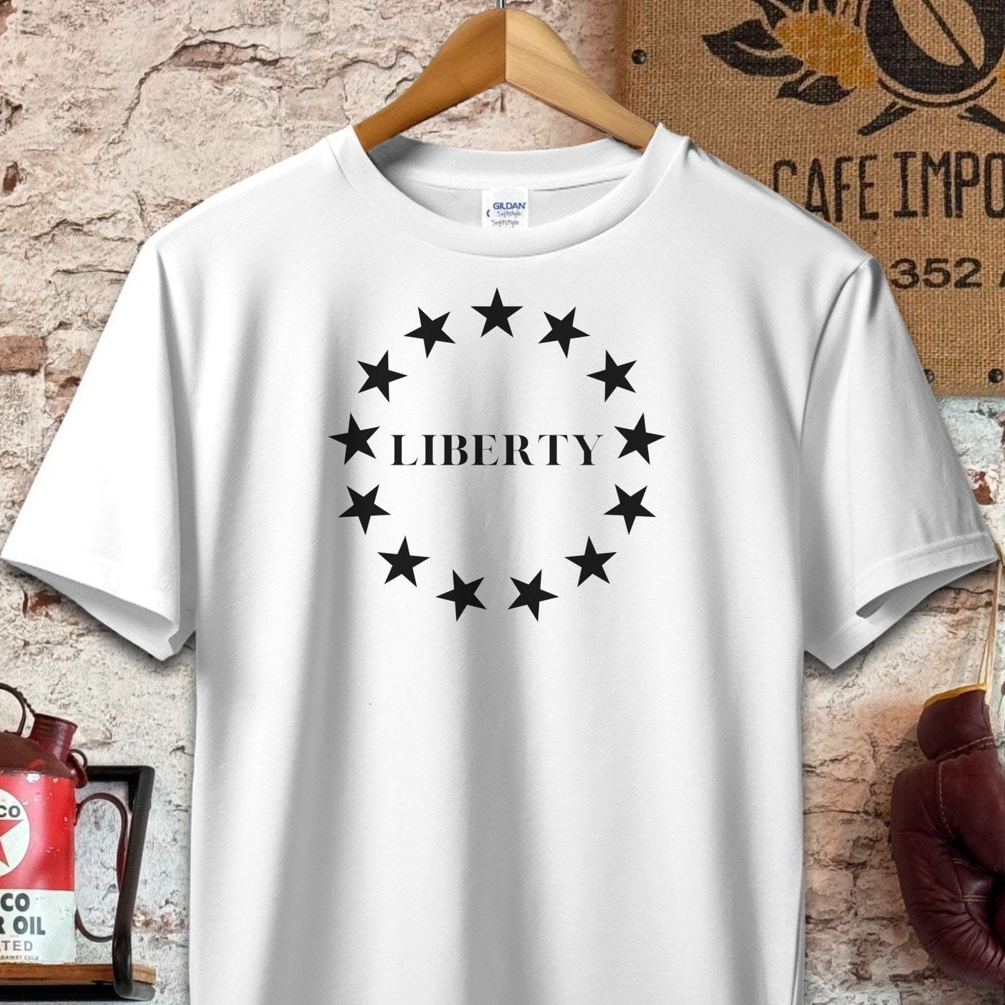 T-shirt / S / White Liberty and Stars Shirt