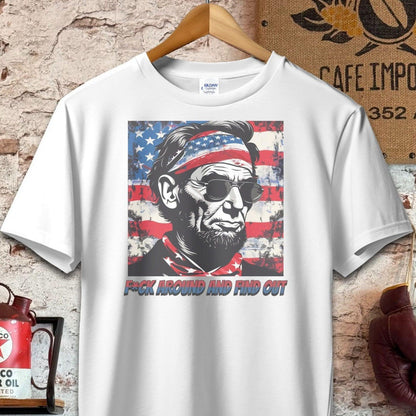 T-shirt / S / White Patriotic Find Out Shirt