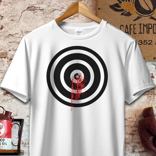 T-shirt / S / White Red Splatter Bullseye Shirt