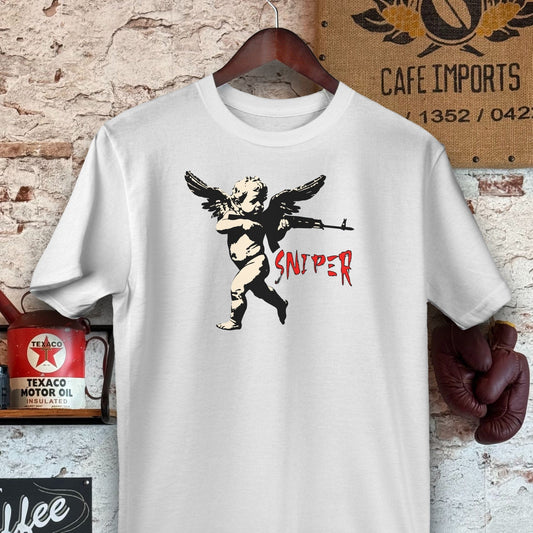 T-shirt / S / White Sniper Cherub Shirts