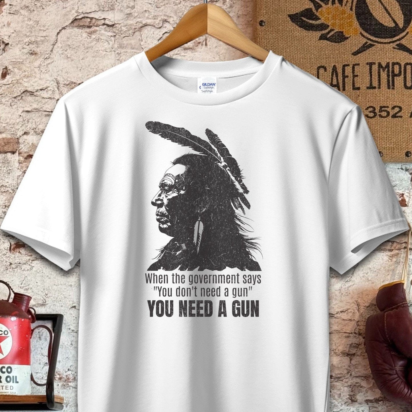 T-shirt / S / White When The Government Says You Need A Gun Shirt