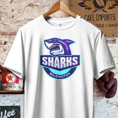 T-shirt / S / White Wilmington Sharks Sports Team Shirt