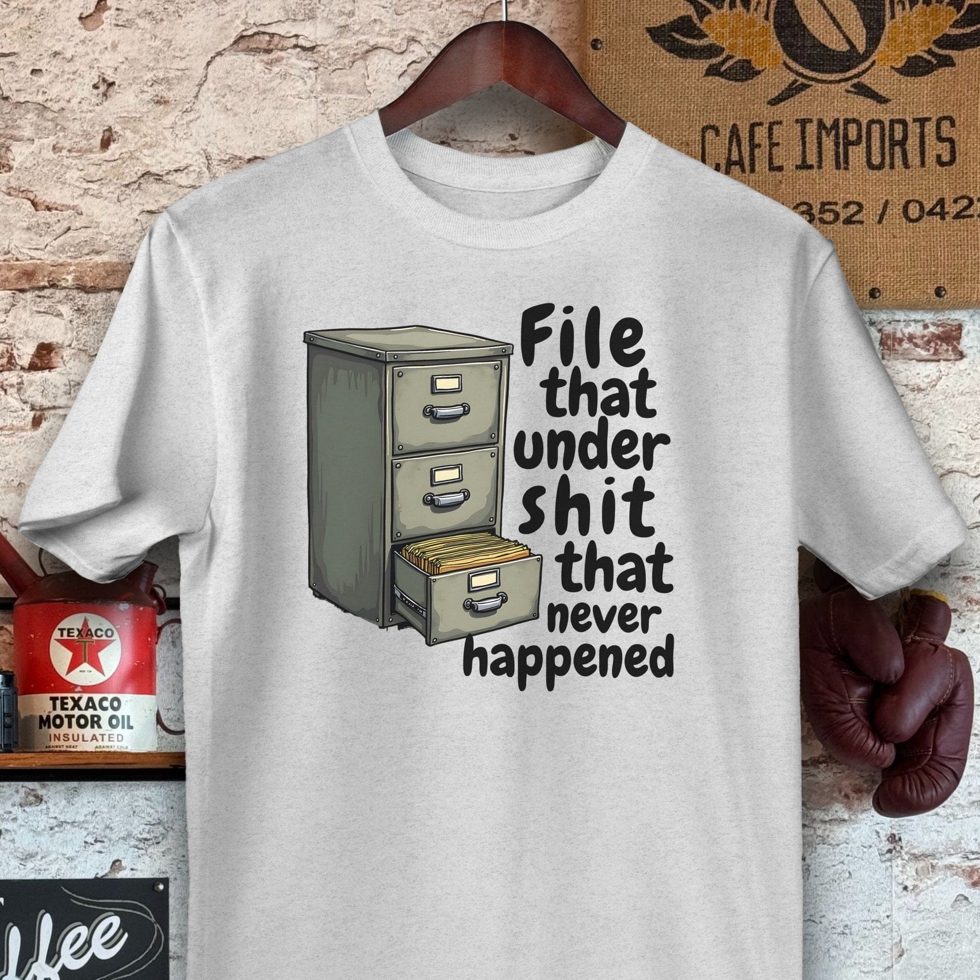 T-shirt / White / S File that under Shit that never happened Shirt